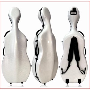 Astuccio Violoncello 4/4 Fibra Carbonio Bianco