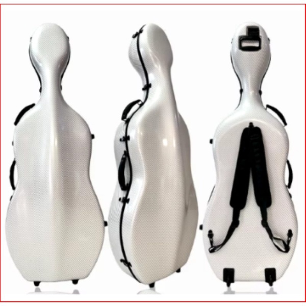 Astuccio Violoncello 4/4 Fibra Carbonio Bianco