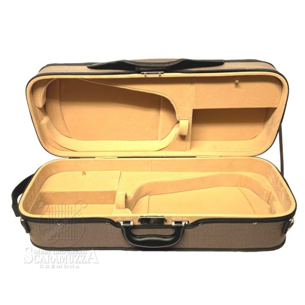 ASTUCCIO VIOLINO DOPPIO RETTANGOLARE SENZA ARCO U-D LEGNO 22951