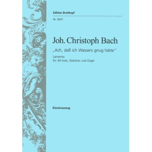 BACH CRISTOPH - Lamento “Ach