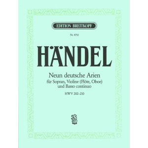 HANDEL - 9 German Arias HWV 202-210