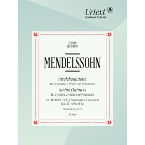 MENDELSSOHN - String Quintets Op. 18 MWV R 21