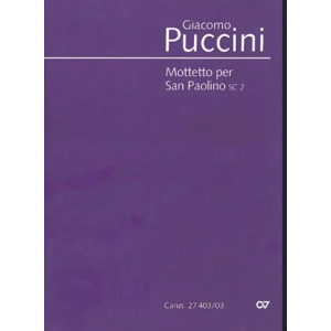 PUCCINI - Mottetto per San Paolino SC 2 (Vocal Score)