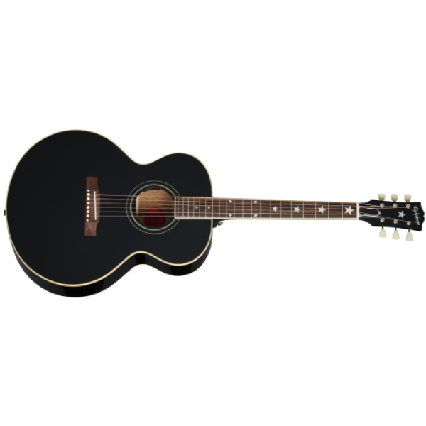 EPIPHONE J-180 LS EBONY W/CASE