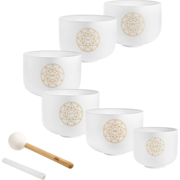 MEINL SONIC ENERGY SOLFEGGIO CRYSTAL SINGING BOWL SET SOLCSBSET