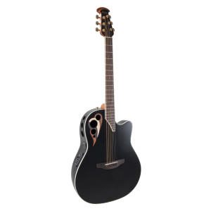 OVATION CELEBRITY ELITE DELUXE DEEP CONTOUR CDX 40 BLACK SATIN