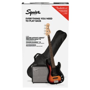 SQUIER AFFINITY SERIES PRECISION BASS PJ PACK LL 3 COLOR SUNBURST