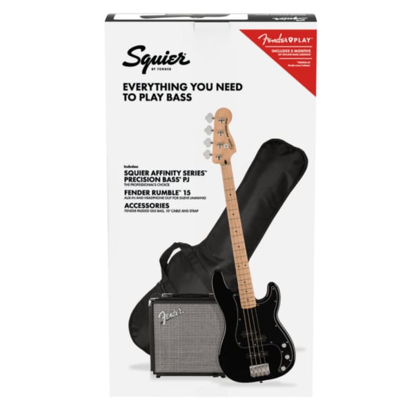 SQUIER AFFINITY SERIES PRECISION BASS PJ PACK MN BLACK