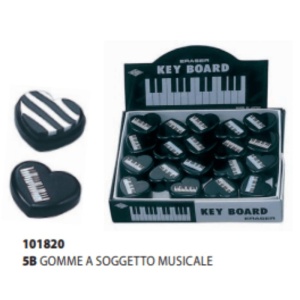 GOMMA 5B  a forma di cuore con tastiera