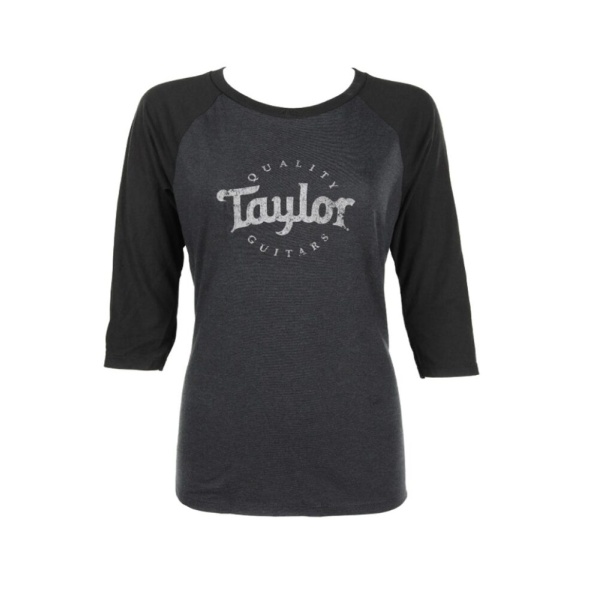 LADIES T-SHIRT BASEBALL SMALL BLACK FROST/BLACK