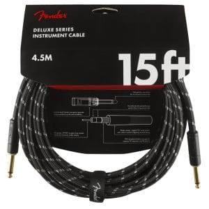 Fender Deluxe Series Tweed Instrument Cables Cavo Telato Jack - Jack Black Tweed 0990820083