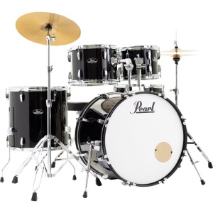 PEARL RS525SC/C31 Batteria 22 10 12 16 14 Roadshow Jet Black con Hardware e Piatti Sabian 16 14