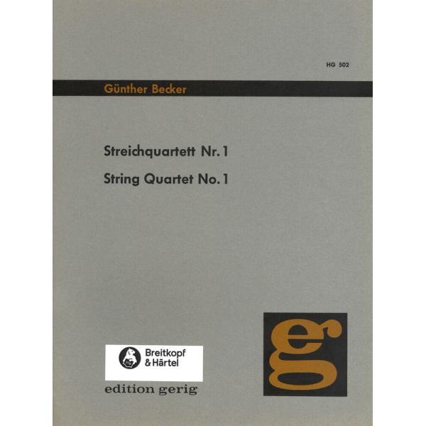 BECKER - String Quartet No. 1