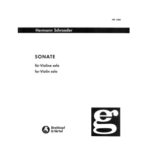 SCHROEDER - Sonata for violin solo