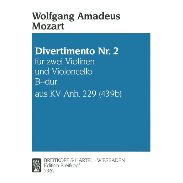 MOZART - 5 Divertimentos KV 439b (App. 229)
