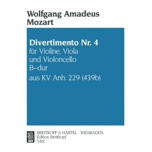 MOZART - 5 Divertimentos KV 439b (App. 229)
