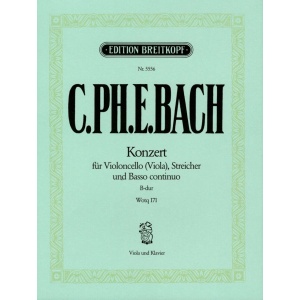 C.PH.BACH - Violoncello Concerto in B flat major Wq 171