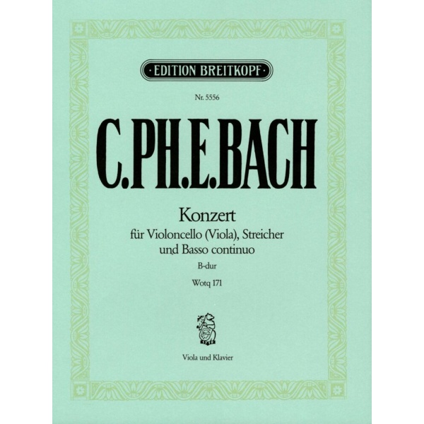 C.PH.BACH - Violoncello Concerto in B flat major Wq 171