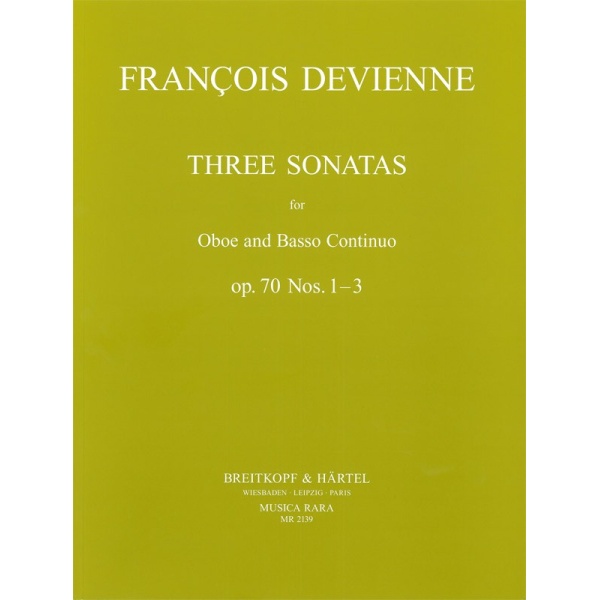 DEVIENNE - 3 Sonatas Op. 70