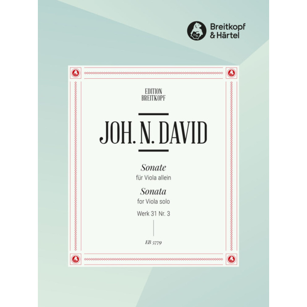 DAVID - Sonata for Viola solo Werk 31 No. 3