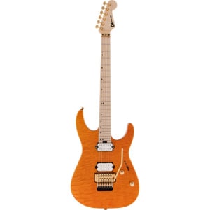 CHARVEL PRO MOD DK24 HH FR M MAHOGANY W/QUILT MAPLE MN DARK AMBER