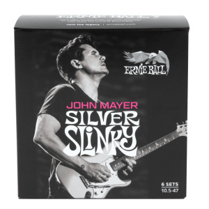 ERNIE BALL JOHN MAYER SILVER SLINKY SIGNATURE NICKEL WOUND 6PACK 010.5/047 (3817)
