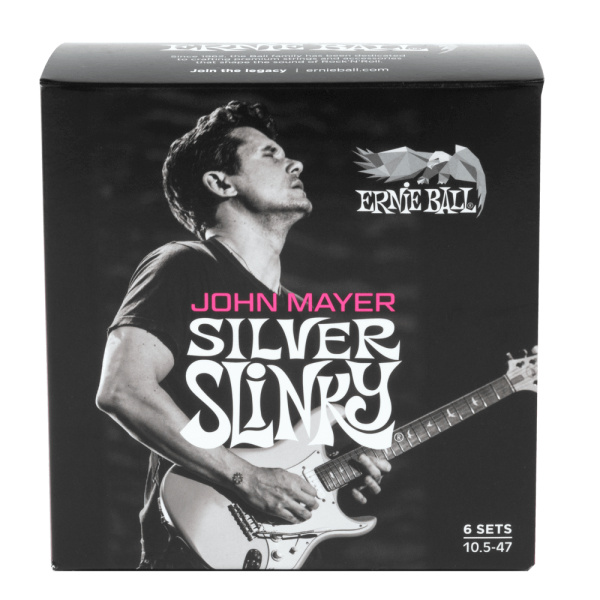 ERNIE BALL JOHN MAYER SILVER SLINKY SIGNATURE NICKEL WOUND 6PACK 010.5/047 (3817)