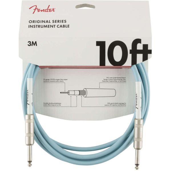 FENDER ORIGINAL SERIES INSTRUMENT CABLE 3M DAPHNE BLUE