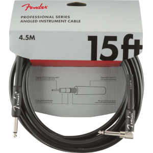 FENDER PROFESSIONAL SERIES INSTRUMENT CABLE STRAIGHT/ANGLE 4.5M BLACK