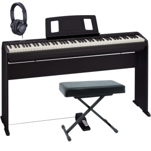 Roland FP10 BK Mega Bundle Pianoforte Digitale 88 Tasti con Supporto Pedale Panca e Cuffia