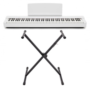 Yamaha P225WH Stand Bundle Pianoforte Digitale 88 Tasti con Supporto a X Bianco