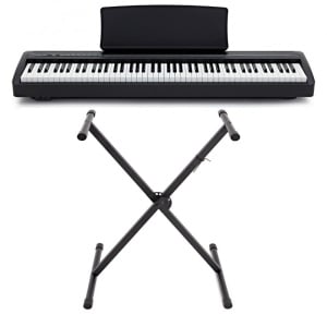 Kawai ES120B Stand Bundle Pianoforte Digitale 88 Tasti con Supporto a X Nero