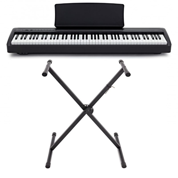Kawai ES120B Stand Bundle Pianoforte Digitale 88 Tasti con Supporto a X Nero