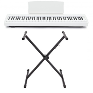 Kawai ES120W Stand Bundle Pianoforte Digitale 88 Tasti Bianco con Suppprto a X