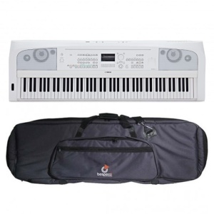 Yamaha DGX670WH Bag Bundle Pianoforte Digitale con Arrangiamenti 88 Tasti Bianco con Borsa
