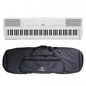 Yamaha P525WH Bag Bundle Pianoforte Digitale 88 Tasti Pesati Bianco con Borsa