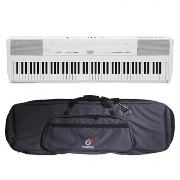Yamaha P525WH Bag Bundle Pianoforte Digitale 88 Tasti Pesati Bianco con Borsa
