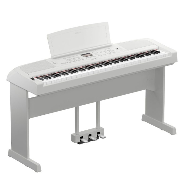 Yamaha DGX670WH Home Bundle Pianoforte Digitale con Arrangiamenti 88 Tasti Bianco con Supporto e Pedaliera