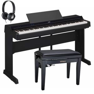 Yamaha PS500B Deluxe Bundle Pianoforte Digitale 88 Tasti Pesati Nero con Supporto Pedaliera Panca e Cuffia