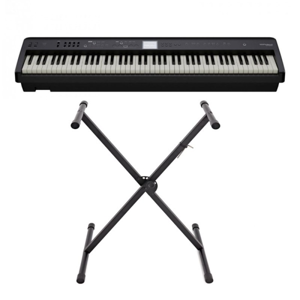 Roland FPE50BK Stand Bundle Pianoforte Digitale Portatile 88 Tasti con Supporto a X