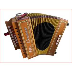 F.LLLI CROSIO FISARMONICA DIATONICA LEGNO 4 BASSI 13 TASTI