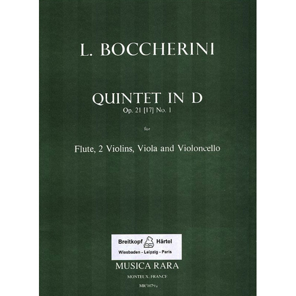 BOCCHERINI - Quintet in D major Op. 21/1