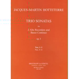 HOTTETERRE - Trio Sonatas Op. 3