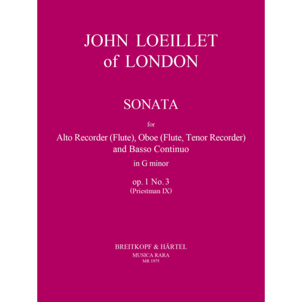 LOEILLET OF LONDON - 6 Sonatas Op. 1