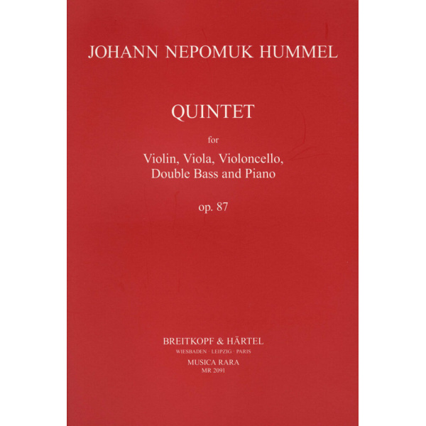 HUMMEL - Piano Quintet in E flat minor Op. 87