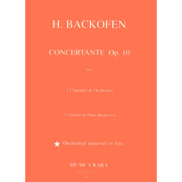 BACKOFEN - Concertante Op. 10