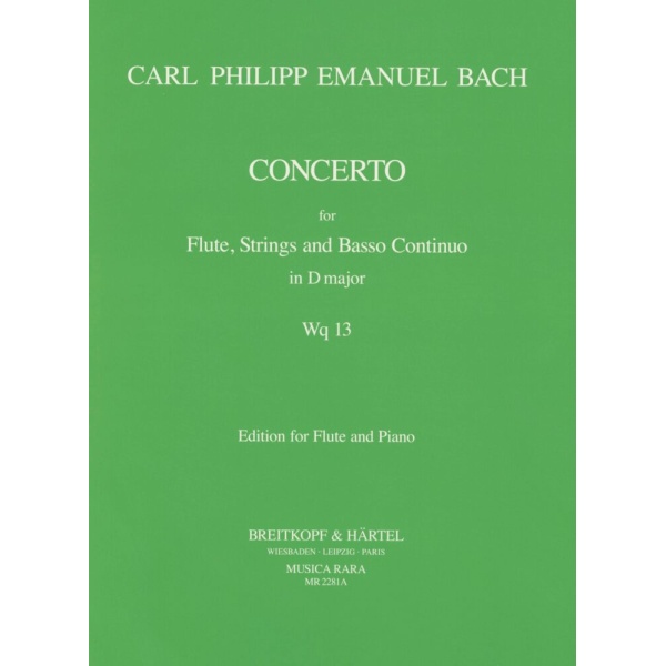 BACH - Flute concerto in D major Wq 13