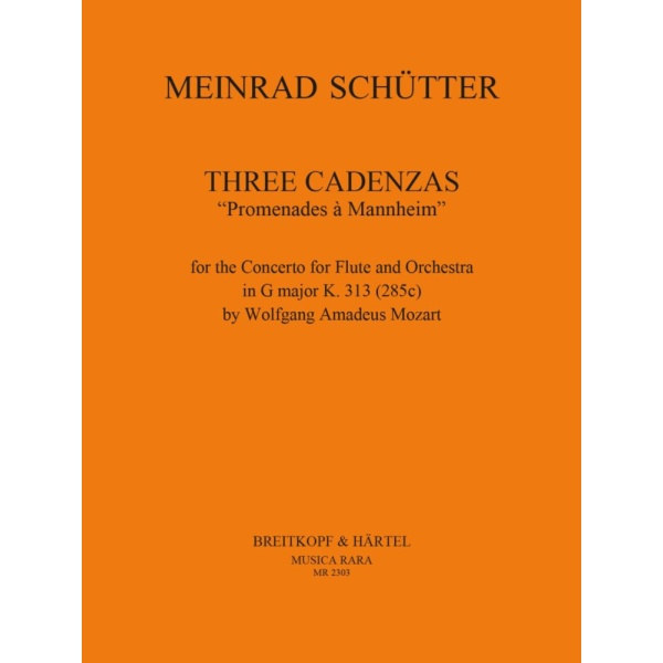 SCHU TTER - 3 Cadenzas “Promenades à Mannheim”