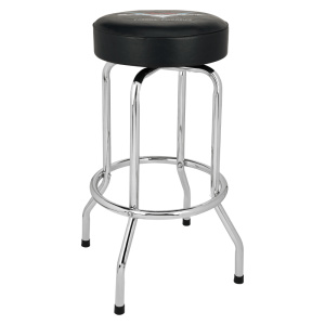 FENDER CUSTOM SHOP CHEVRON LOGO BARSTOOL BLACK/CHROME 30"