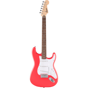 SQUIER FSR SONIC STRATOCASTER MN WHITE PICKGUARD MN FIESTA RED